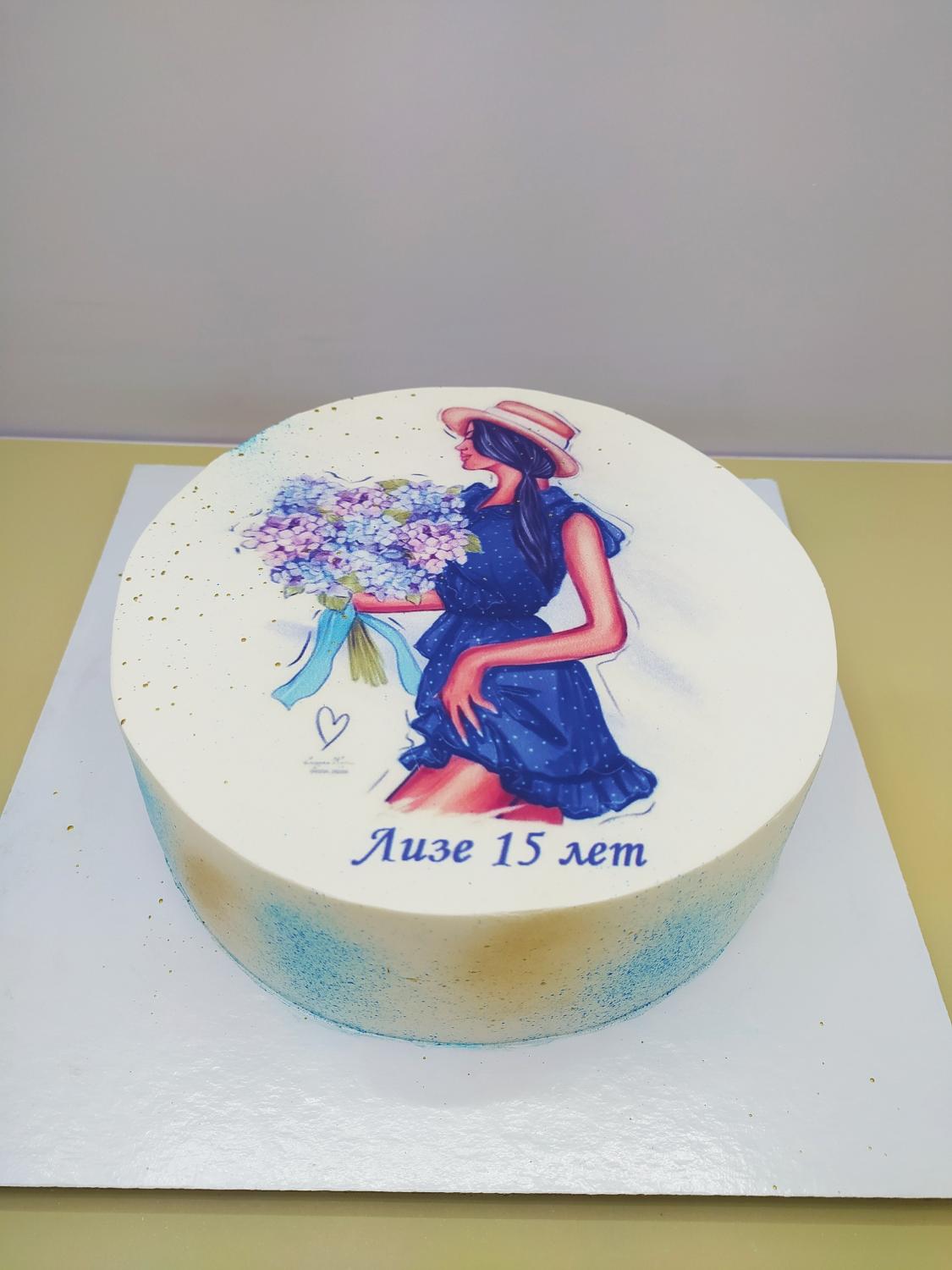 Торт на День Рождения Наполеон дипломат #147 на сайте https://cake64.ru/ кондитерской Ваниль Корица