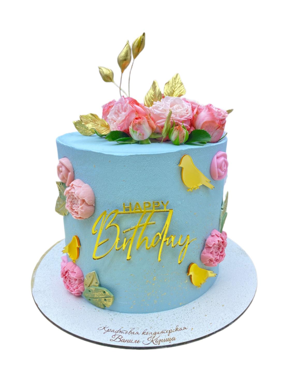 Торт на День Рождения Молочная девочка #159 на сайте https://cake64.ru/ кондитерской Ваниль Корица
