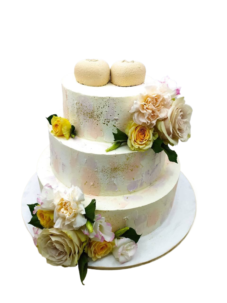 Свадебный многоярусный торт #128 в кондитерской cake64.ru фото
