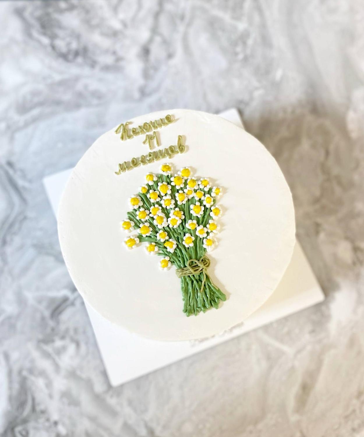 Бенто торт Молочный ломтик #300 на сайте https://cake64.ru/ кондитерской Ваниль Корица