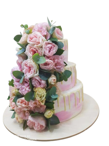 Свадебный трех ярусный торт #6 в кондитерской cake64.ru фото