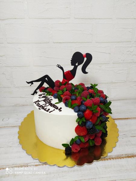 Торт на День Рождения Шоколадный с вишней #28 в кондитерской cake64.ru фото