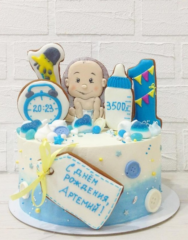 Детский торт Ванильный с клубникой #4 в кондитерской cake64.ru фото