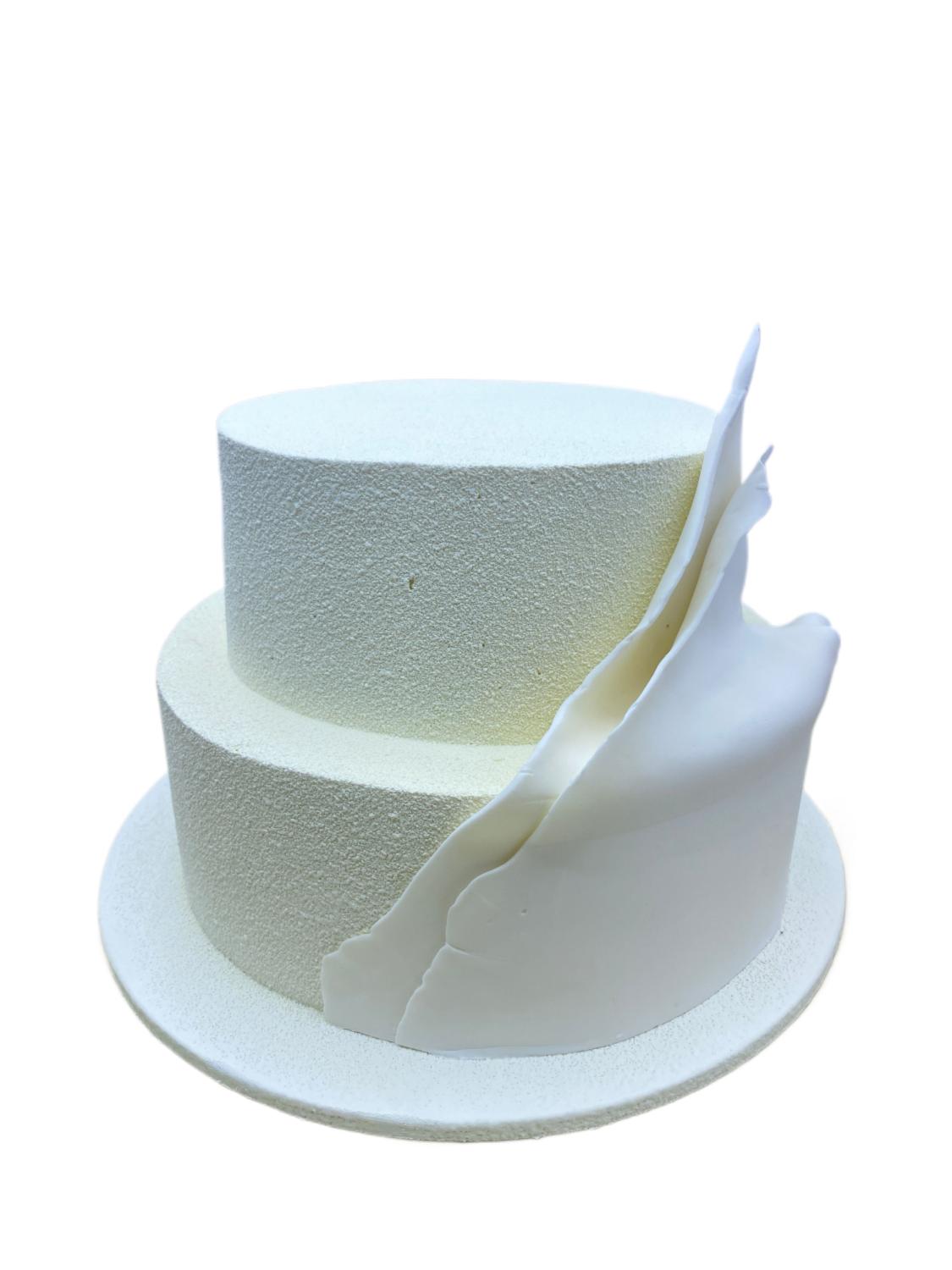 Свадебный двух-ярусный торт 194 в кондитерской cake64.ru фото