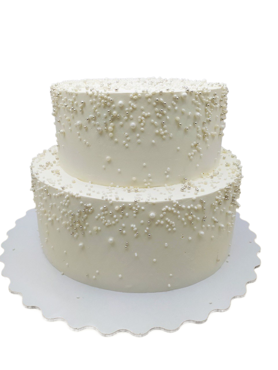 Свадебный двух-ярусный торт 195 в кондитерской cake64.ru фото