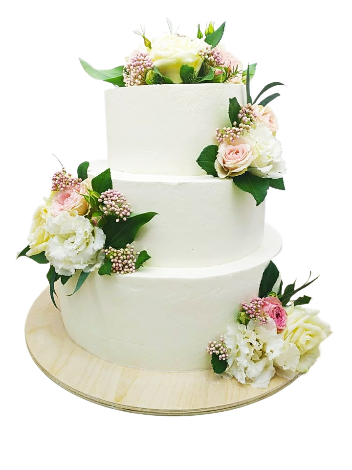 Свадебный торт трёх-ярусный #15 в кондитерской cake64.ru фото