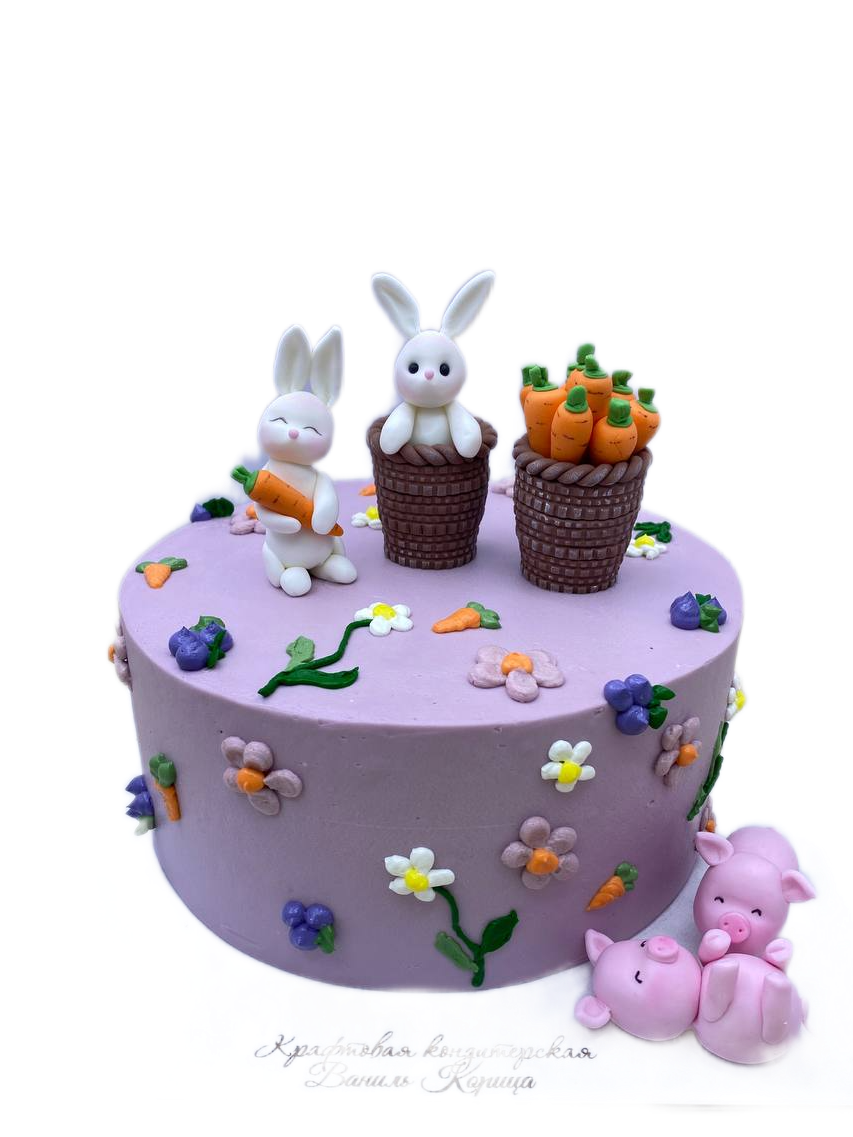 Детский торт Ванильный с клубникой #228 в кондитерской cake64.ru фото