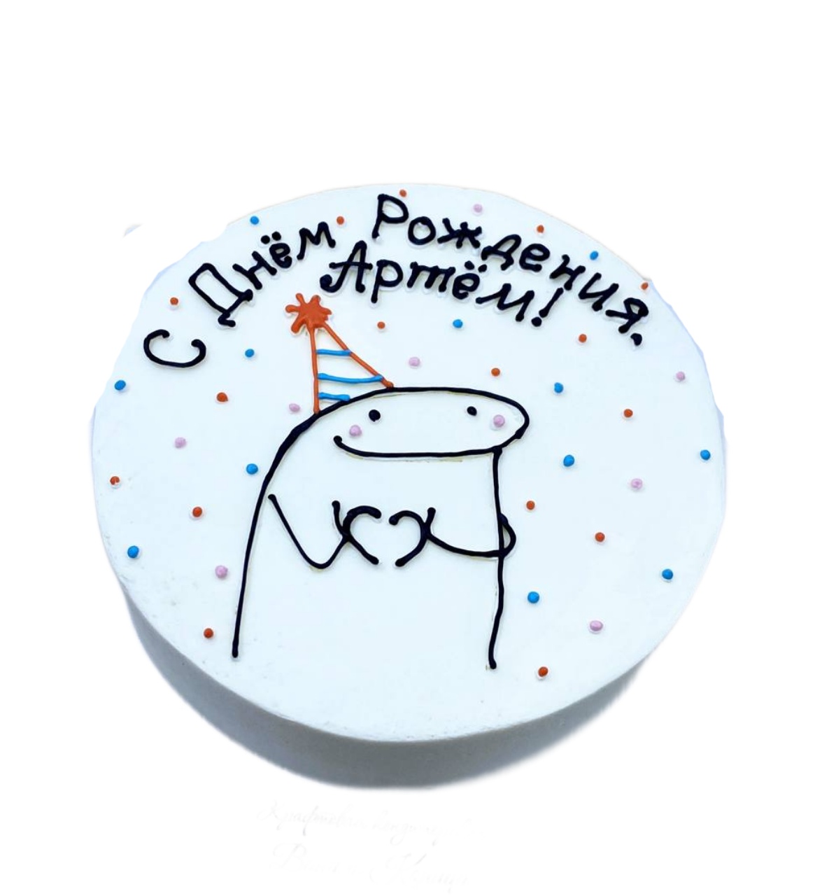 Бенто торт Молочный ломтик #269 на сайте https://cake64.ru/ кондитерской Ваниль Корица
