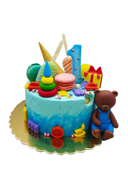 Детский торт Ванильный с клубникой #35 в кондитерской cake64.ru фото