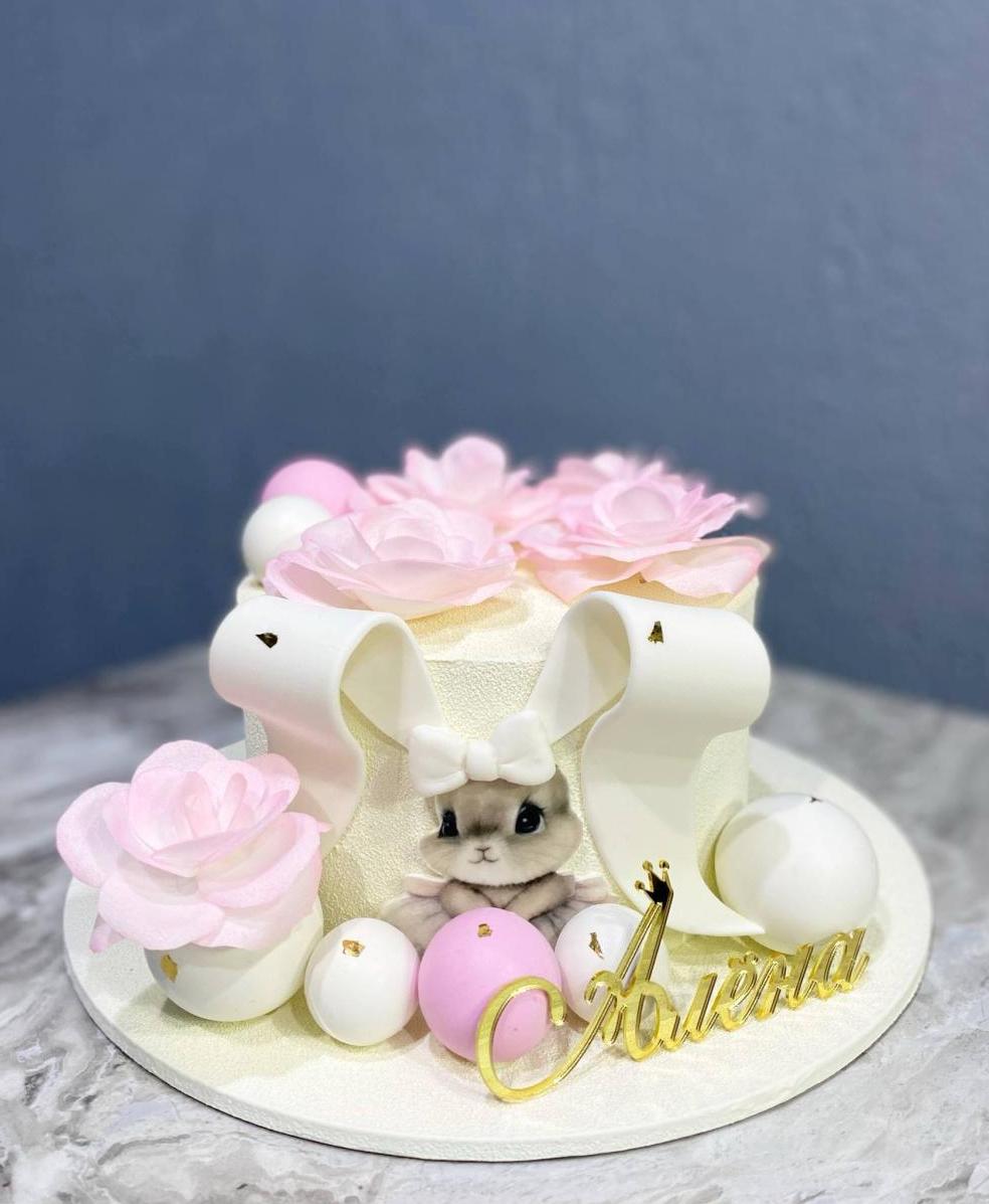 Детский торт Ванильный с клубникой #302 в кондитерской cake64.ru фото