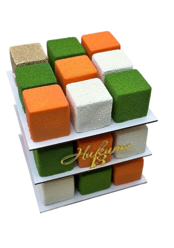 3D торт Кубики #214 на сайте https://cake64.ru/ кондитерской Ваниль Корица