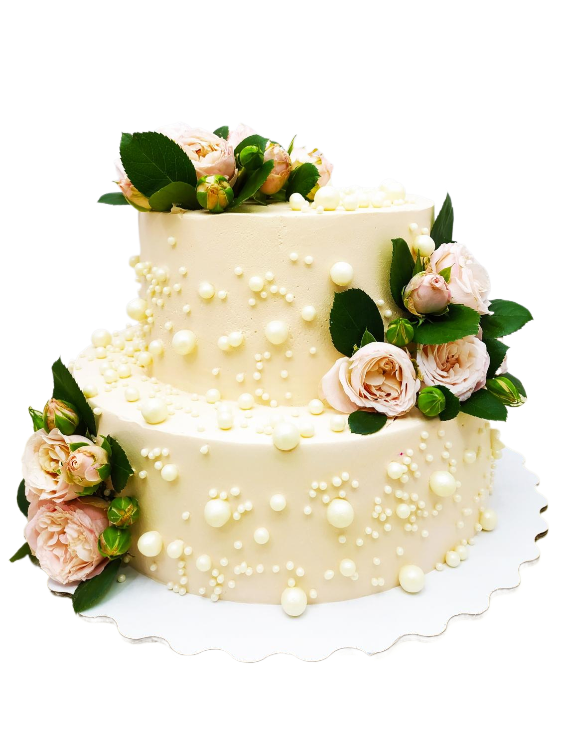 Свадебный торт двух-ярусный #13 в кондитерской cake64.ru фото
