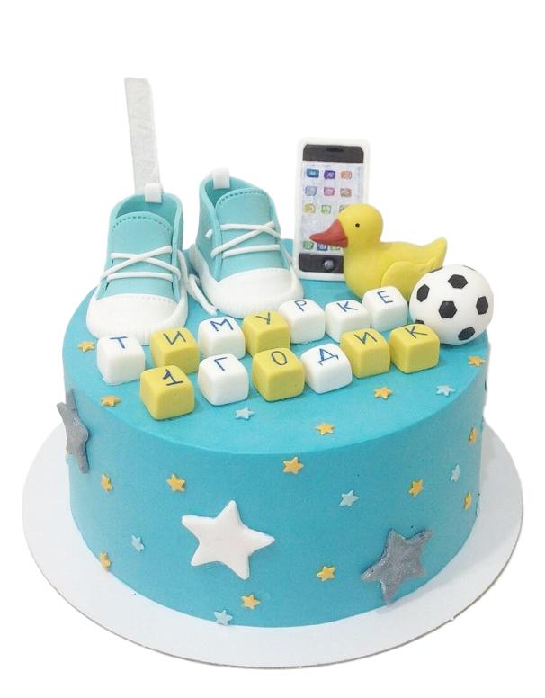 Детский торт Банановый с ананасом #1 в кондитерской cake64.ru фото