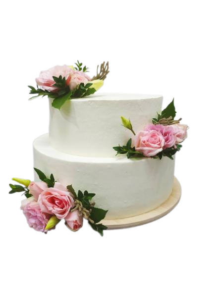 Свадебный двух ярусный торт #5 в кондитерской cake64.ru фото