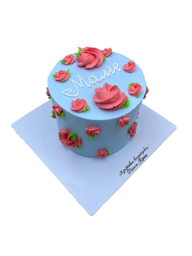 Торт на День Рождения Молочная девочка #219 на сайте https://cake64.ru/ кондитерской Ваниль Корица